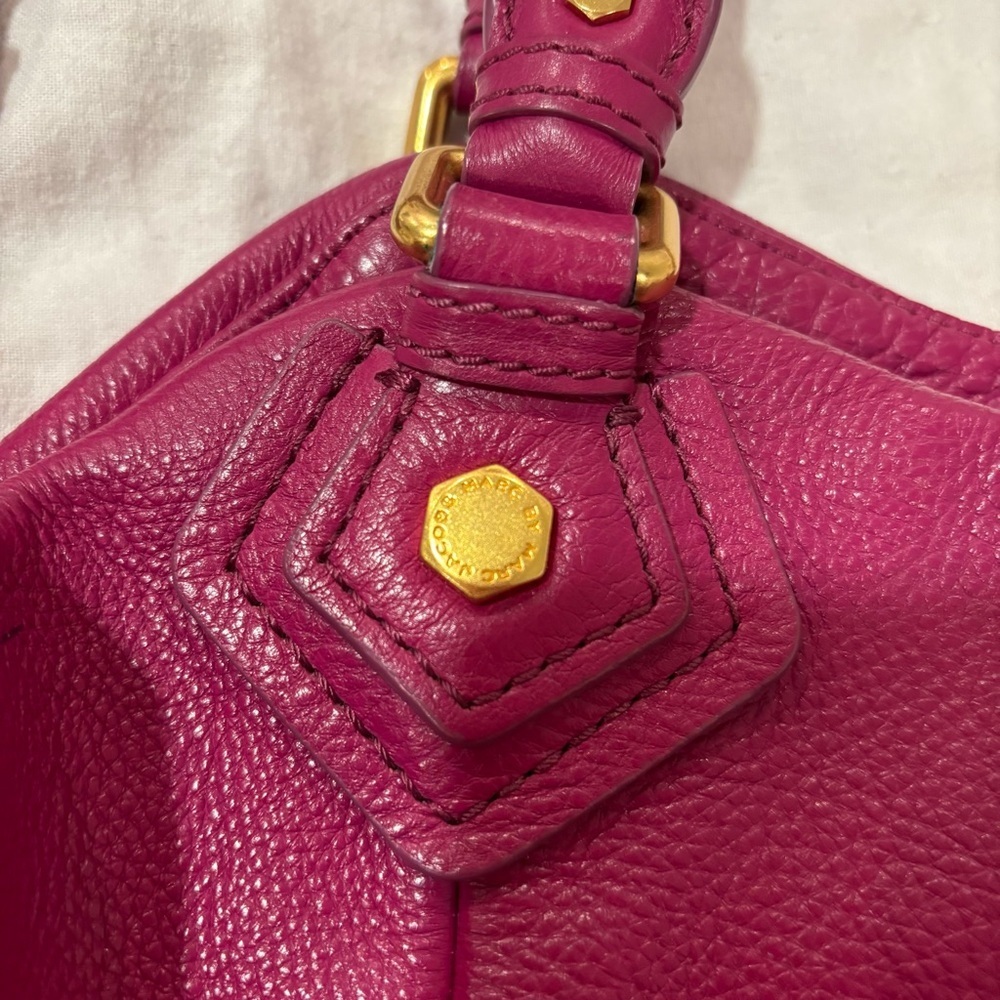 Marc By Marc Jacobs vibrant magenta Pebbled Leather Satchel - Picture 8 of 11
